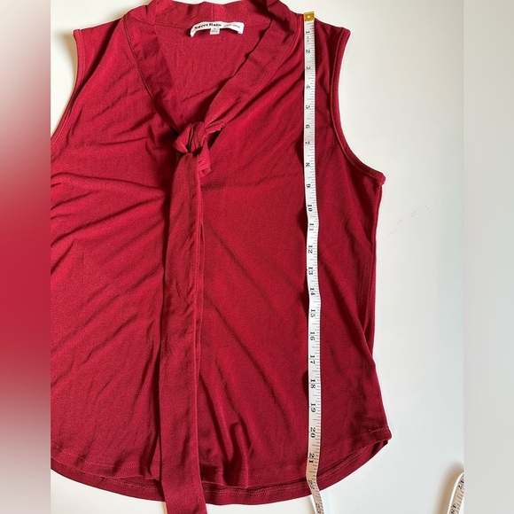 Sweet Rain Red Tie Front Blouse - Picture 4 of 5